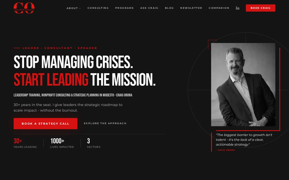 Craig Orona Consulting website preview